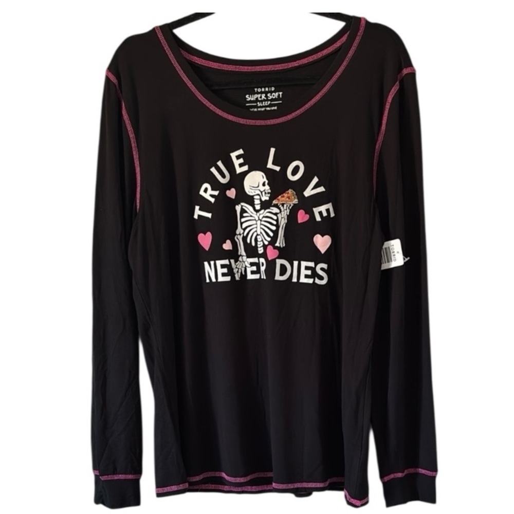 Torrid Super Soft Sleep LS Tee SZ 2 (18-20) P:23” L:28”